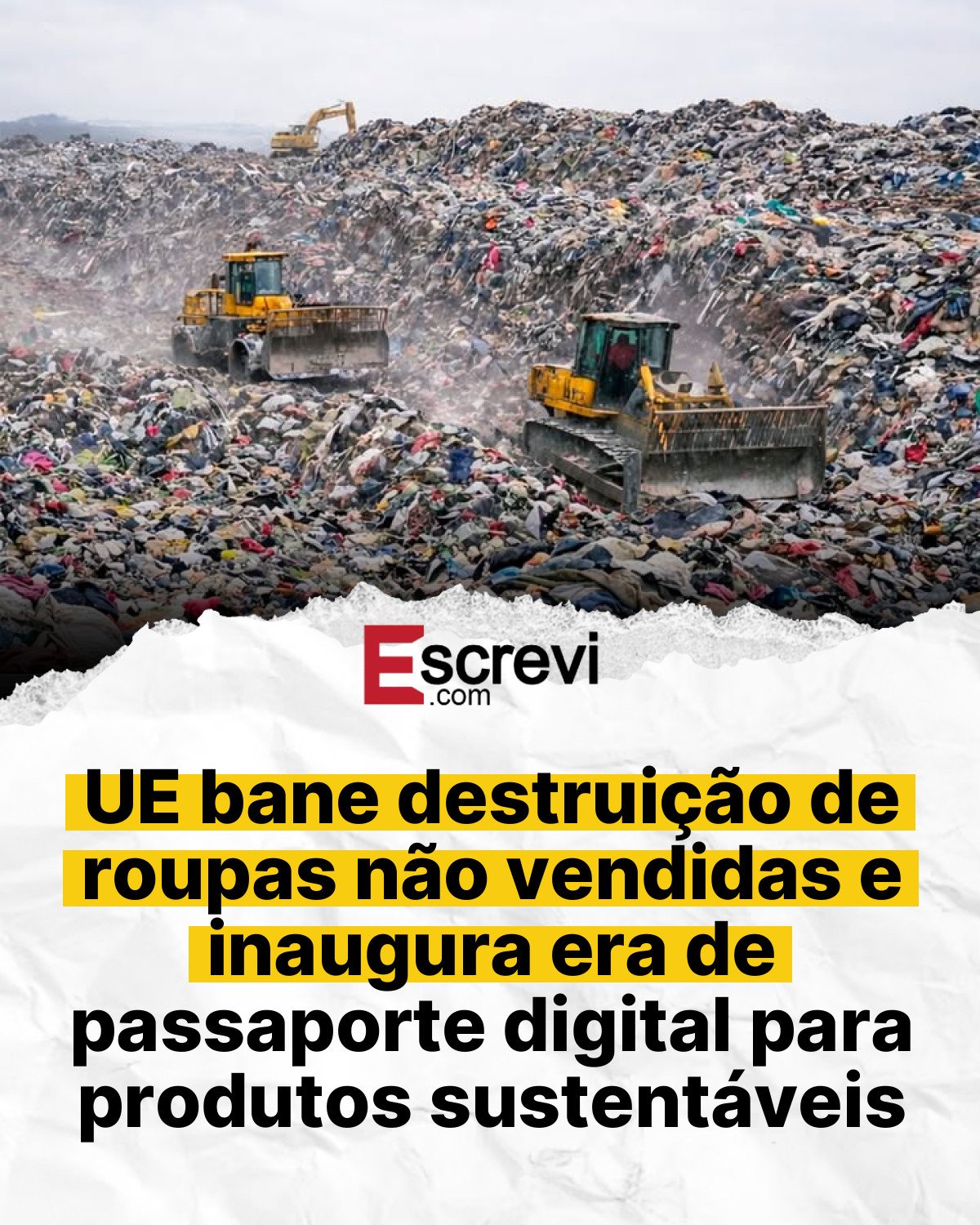 UE bane destruição de roupas não vendidas e inaugura era de passaporte digital para produtos sustentáveis card branco