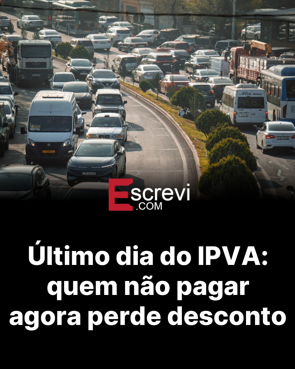 Último dia do IPVA: quem não pagar agora perde desconto card preto