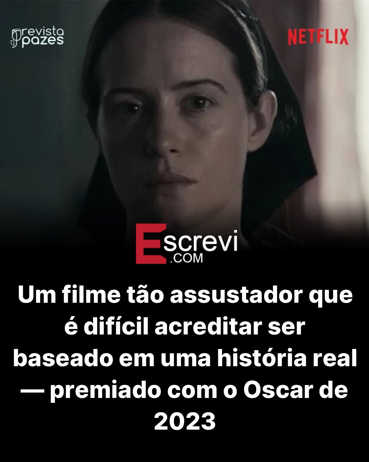 Um filme tão assustador que é difícil acreditar ser baseado em uma história real — premiado com o Oscar de 2023 card preto