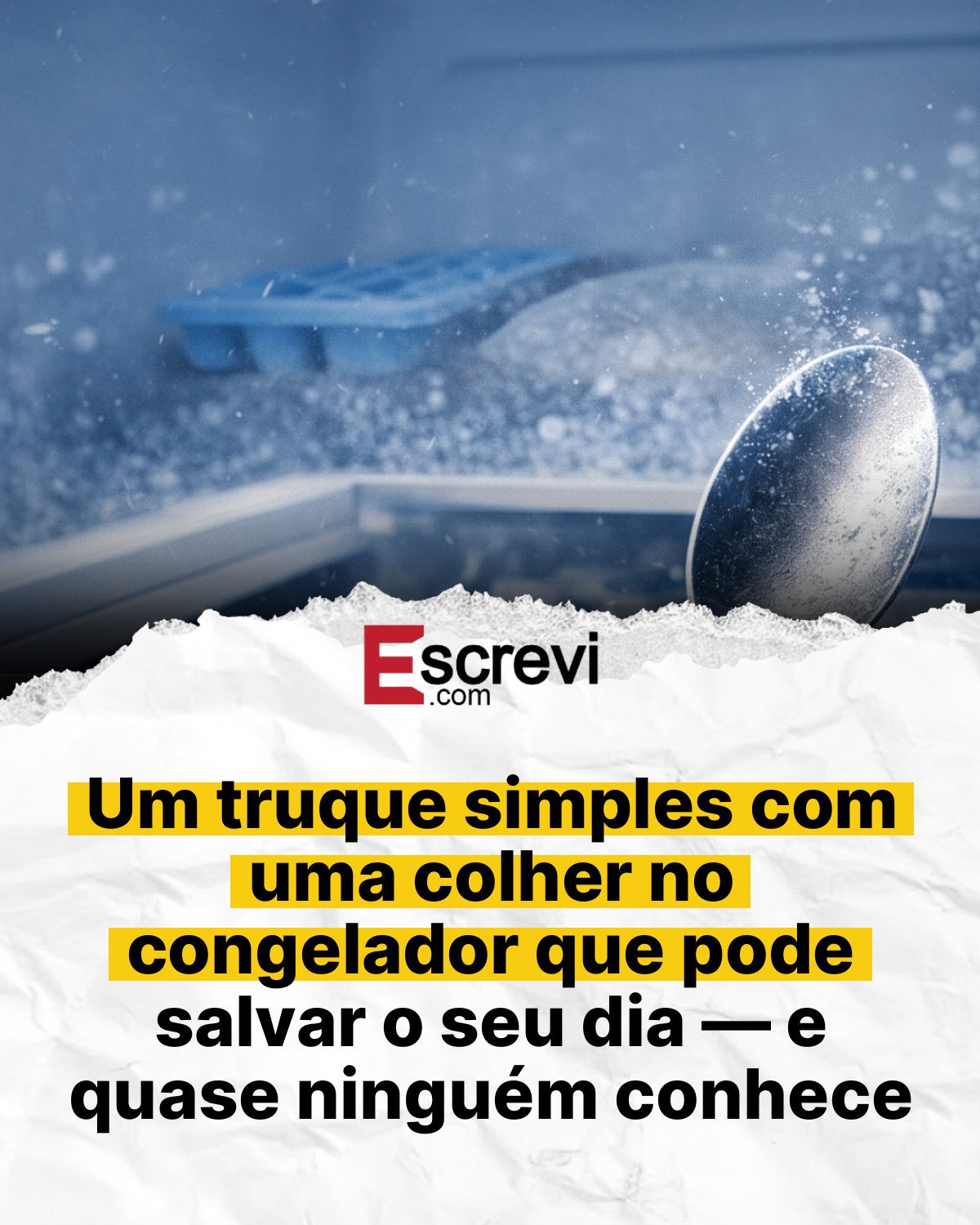 Um truque simples com uma colher no congelador que pode salvar o seu dia — e quase ninguém conhece card branco
