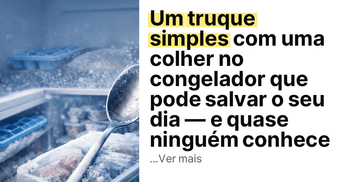 Um truque simples com uma colher no congelador que pode salvar o seu dia — e quase ninguém conhece imagem principal