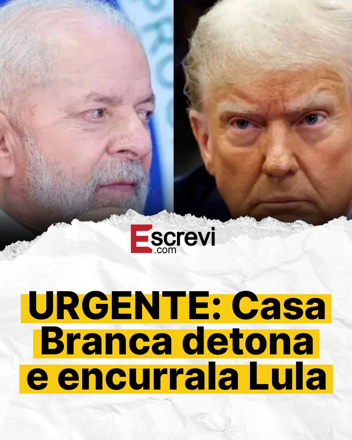 URGENTE: Casa Branca detona e encurrala Lula card branco