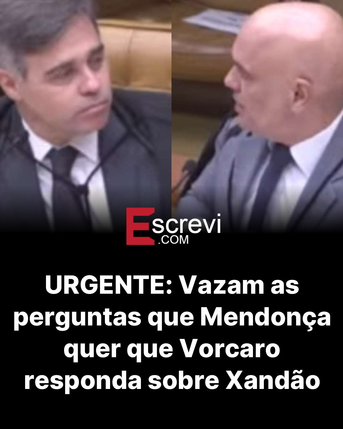 URGENTE: Vazam as perguntas que Mendonça quer que Vorcaro responda sobre Xandão card preto