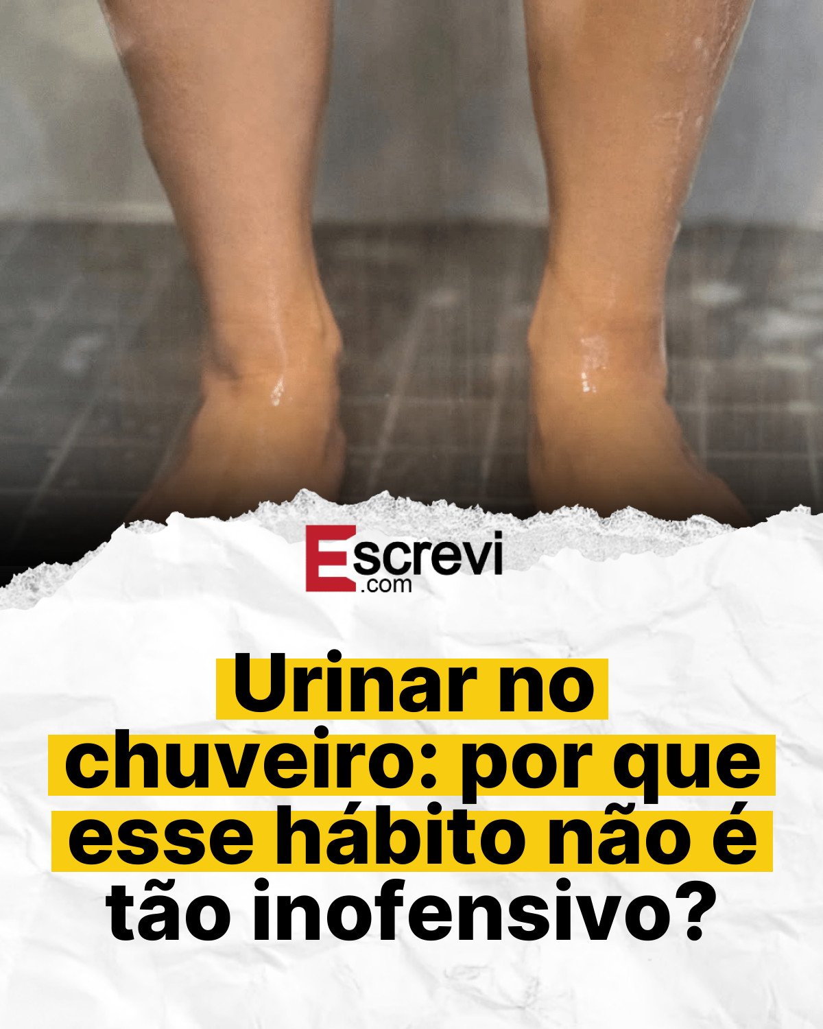Urinar no chuveiro: por que esse hábito não é tão inofensivo? card branco