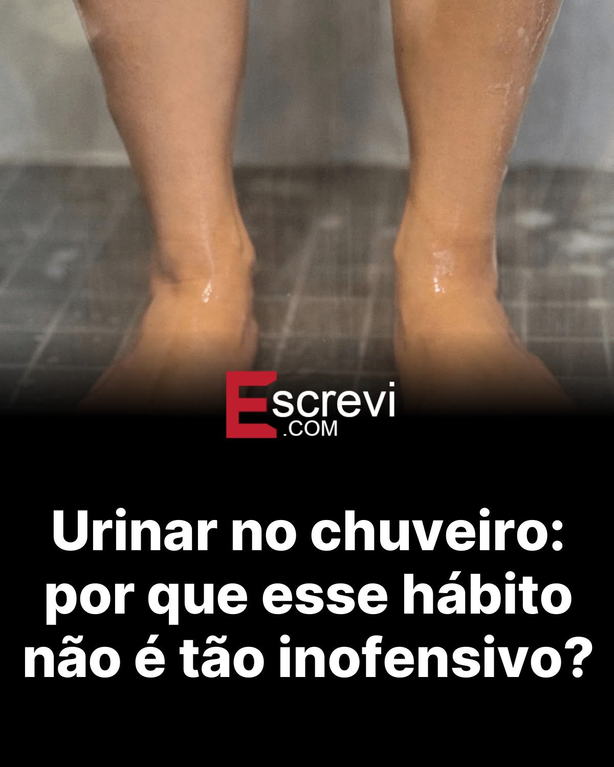 Urinar no chuveiro: por que esse hábito não é tão inofensivo? card preto
