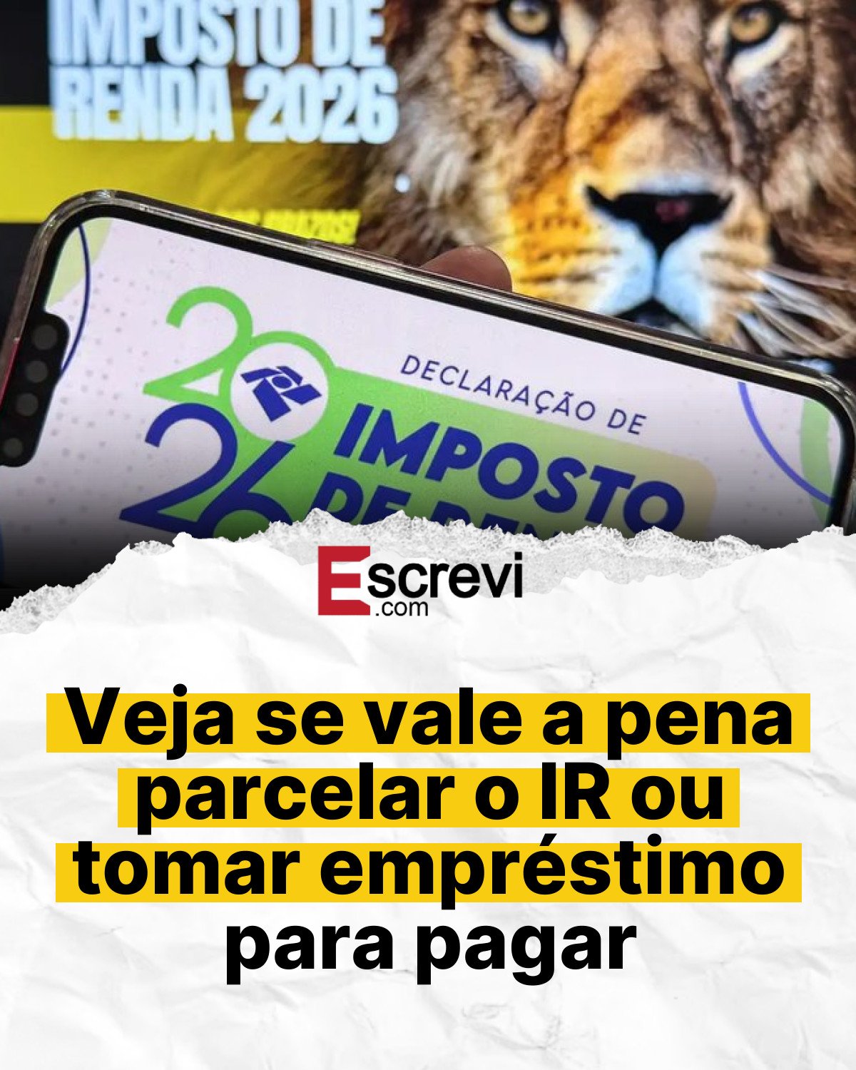 Veja se vale a pena parcelar o IR ou tomar empréstimo para pagar card branco
