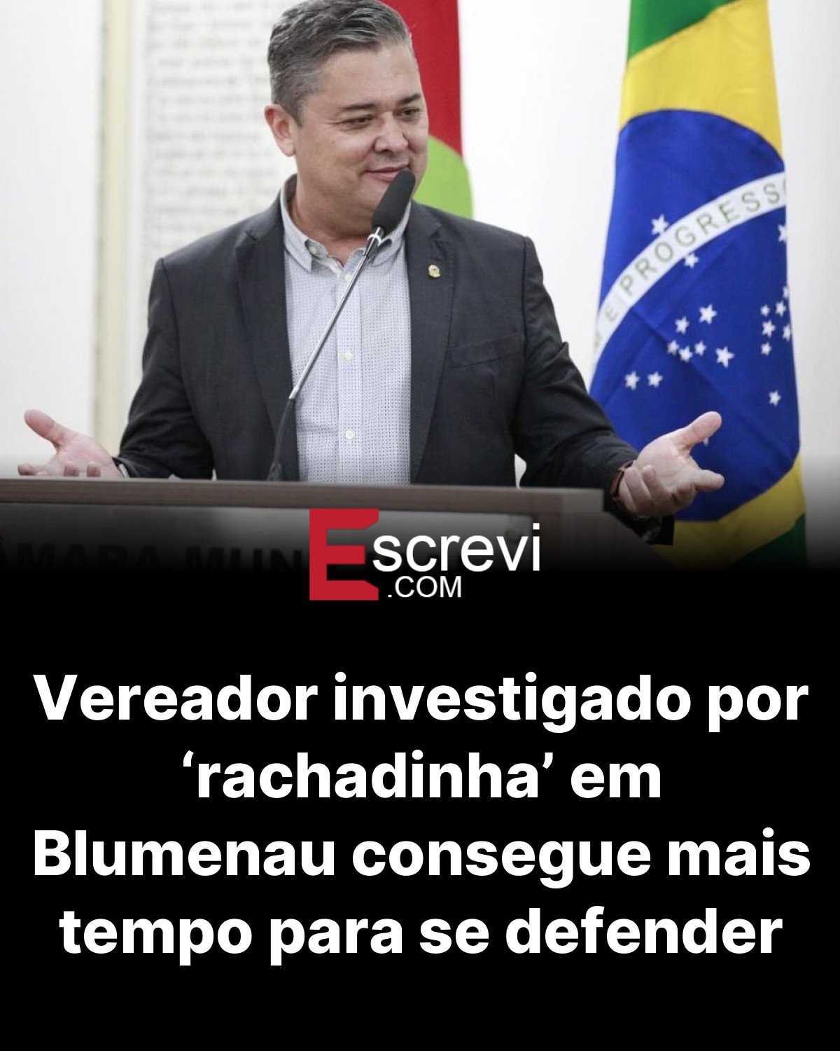 Vereador investigado por ‘rachadinha’ em Blumenau consegue mais tempo para se defender card preto