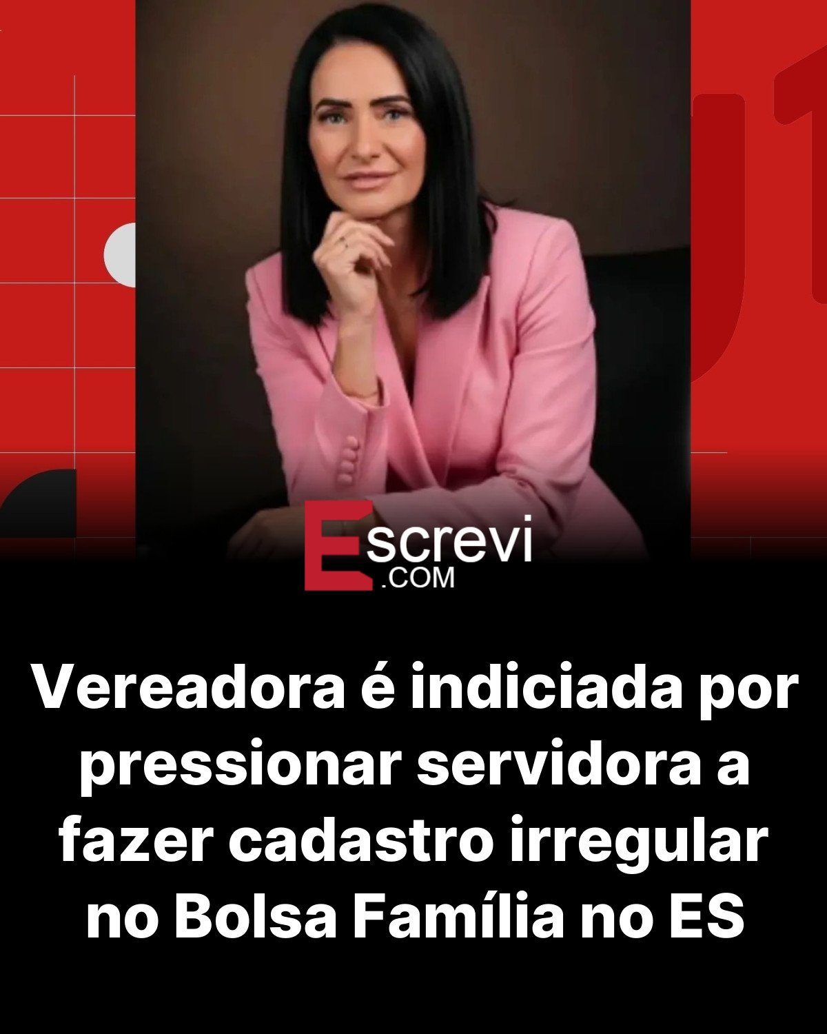 Vereadora é indiciada por pressionar servidora a fazer cadastro irregular no Bolsa Família no ES card preto