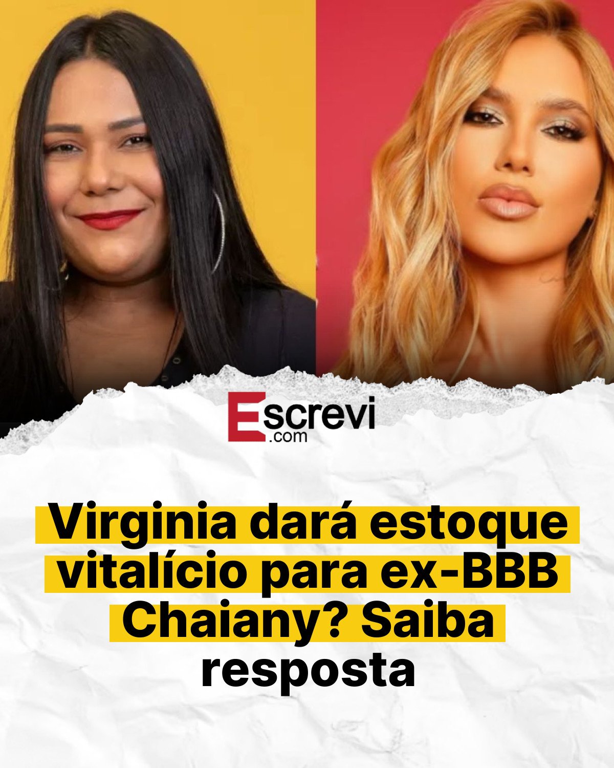 Virginia dará estoque vitalício para ex-BBB Chaiany? Saiba resposta card branco