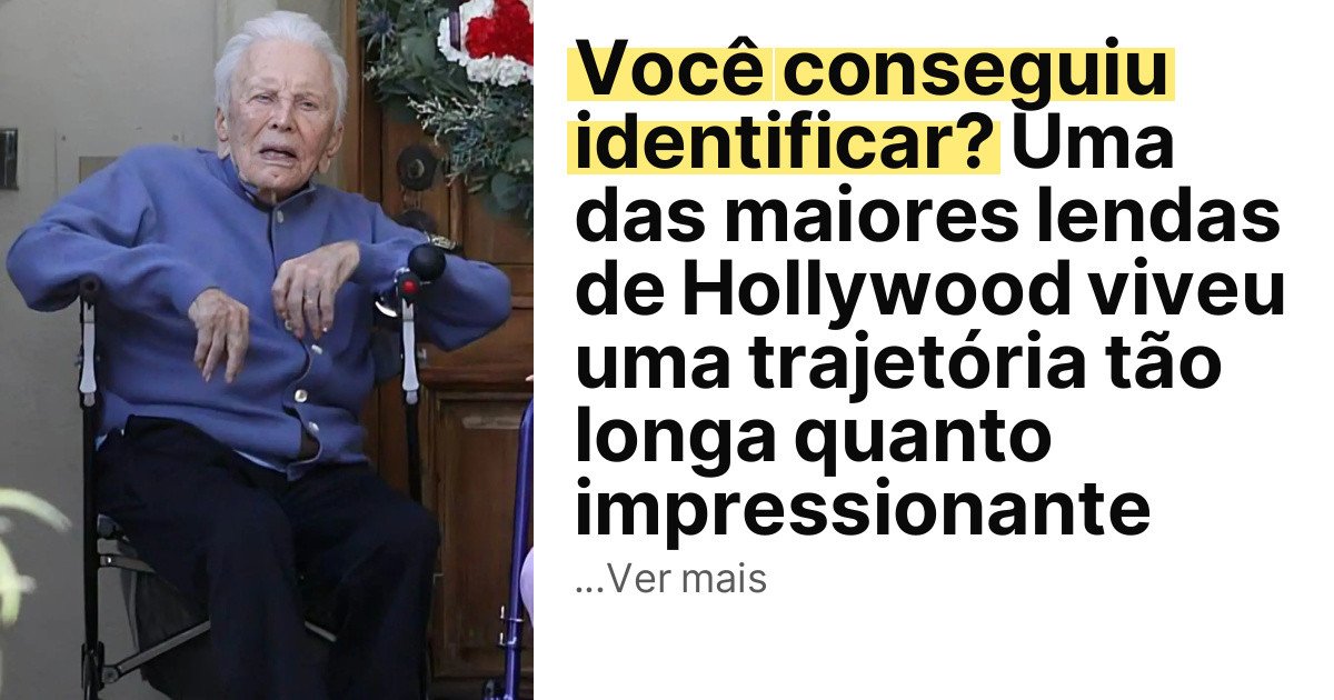Você conseguiu identificar? Uma das maiores lendas de Hollywood viveu uma trajetória tão longa quanto impressionante imagem principal