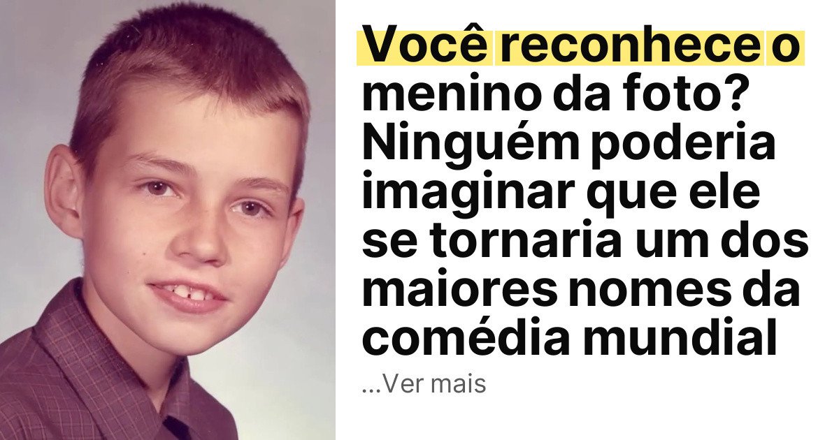 Você reconhece o menino da foto? Ninguém poderia imaginar que ele se tornaria um dos maiores nomes da comédia mundial imagem principal