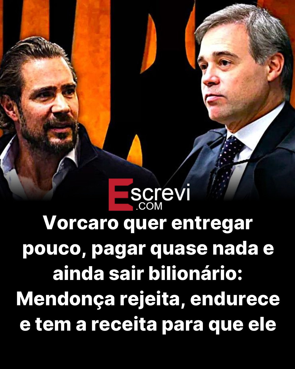 Vorcaro quer entregar pouco, pagar quase nada e ainda sair bilionário: Mendonça rejeita, endurece e tem a receita para que ele “abra o bico” card preto