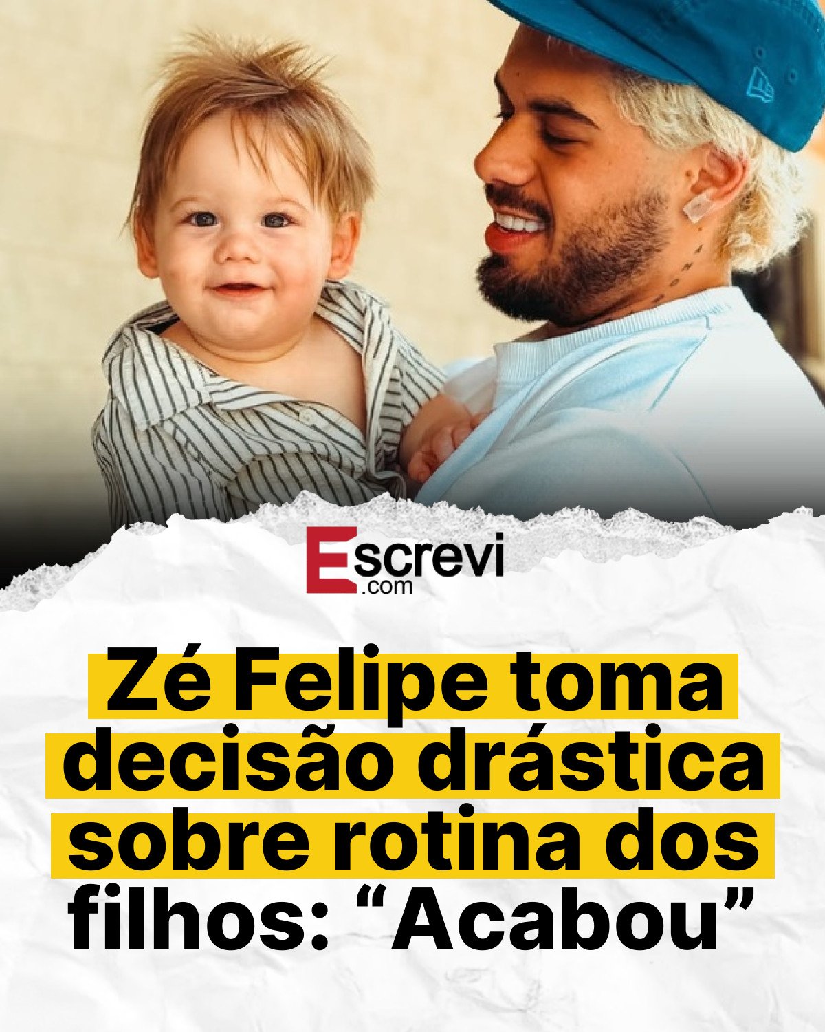Zé Felipe toma decisão drástica sobre rotina dos filhos: “Acabou” card branco