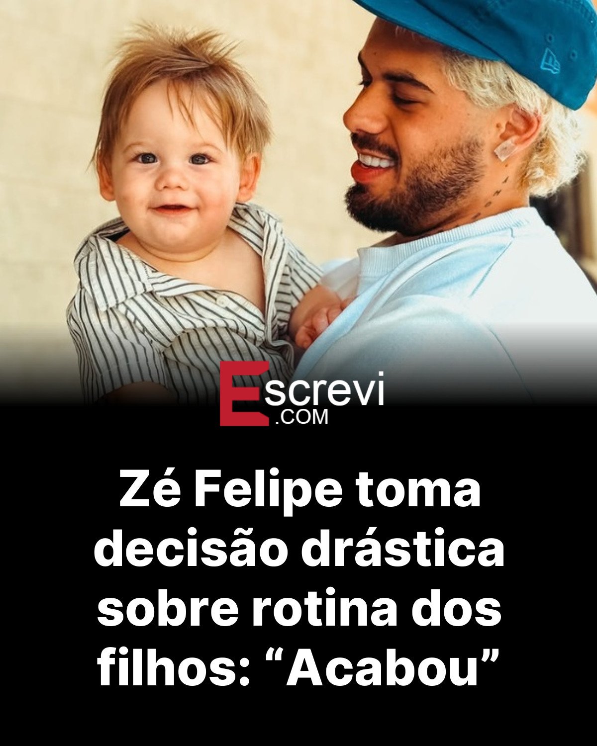 Zé Felipe toma decisão drástica sobre rotina dos filhos: “Acabou” card preto