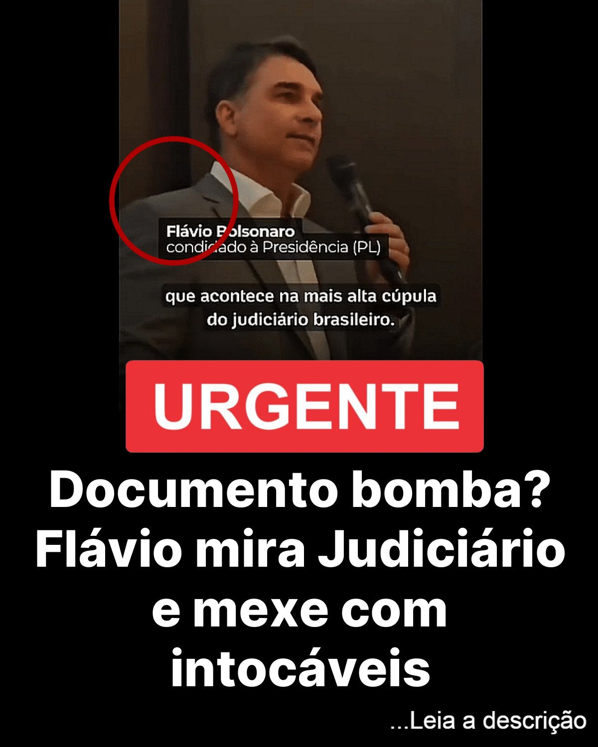 Documento bomba? Flávio mira Judiciário e mexe com intocáveis card preto