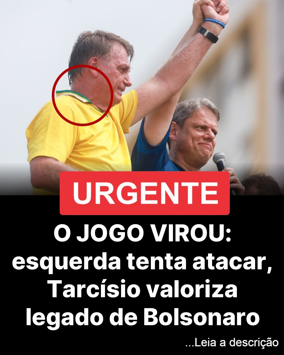 O JOGO VIROU: esquerda tenta atacar, Tarcísio valoriza legado de Bolsonaro card preto